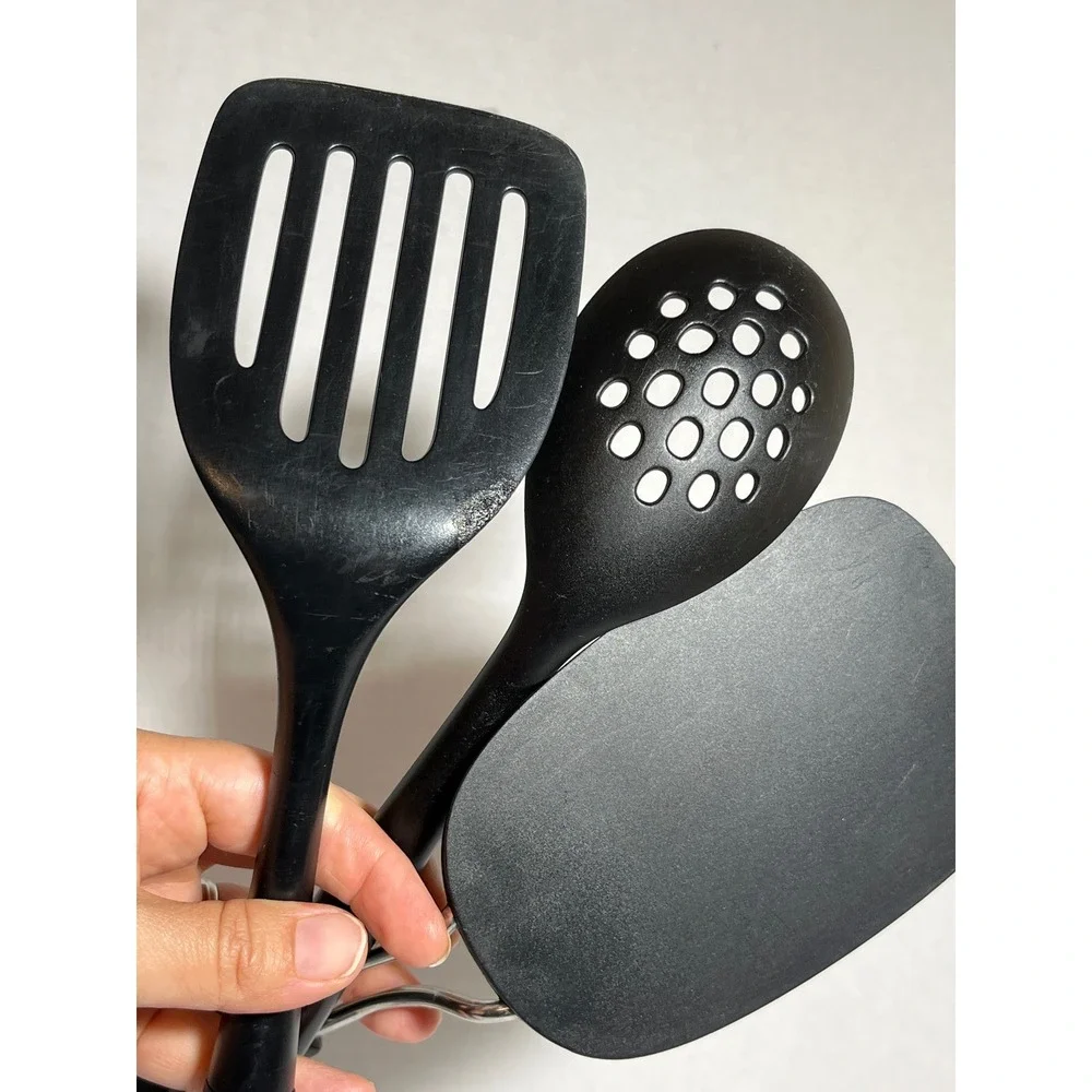 OXO Good Grips 3 Piece Kitchen Utensil Set Black Nylon Spatula Turner Spoon